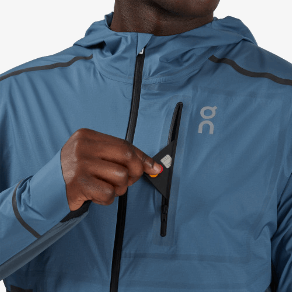 On Running Weather Jacket Cerulean-Dark