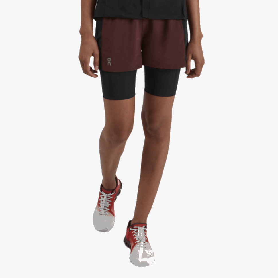 Active Shorts On Running Mulberry-Black
