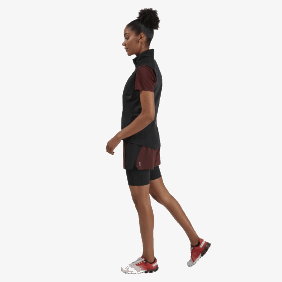 Active Shorts On Running Mulberry-Black