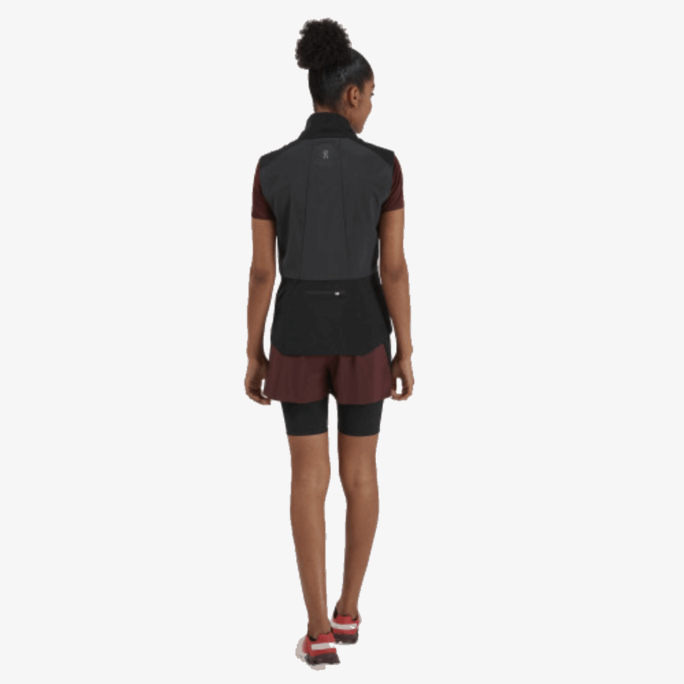 Active Shorts On Running Mulberry-Black