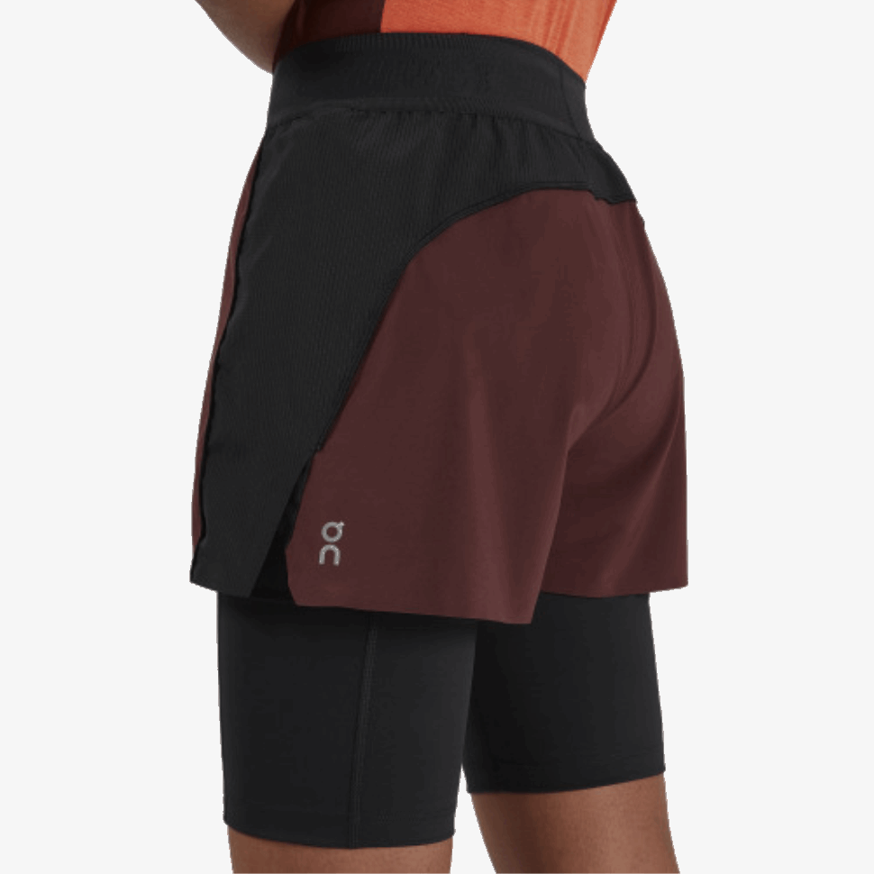 Active Shorts On Running Mulberry-Black
