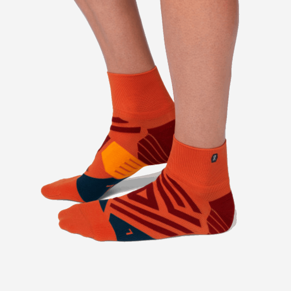 Mid Sock On Running Rust-Navy