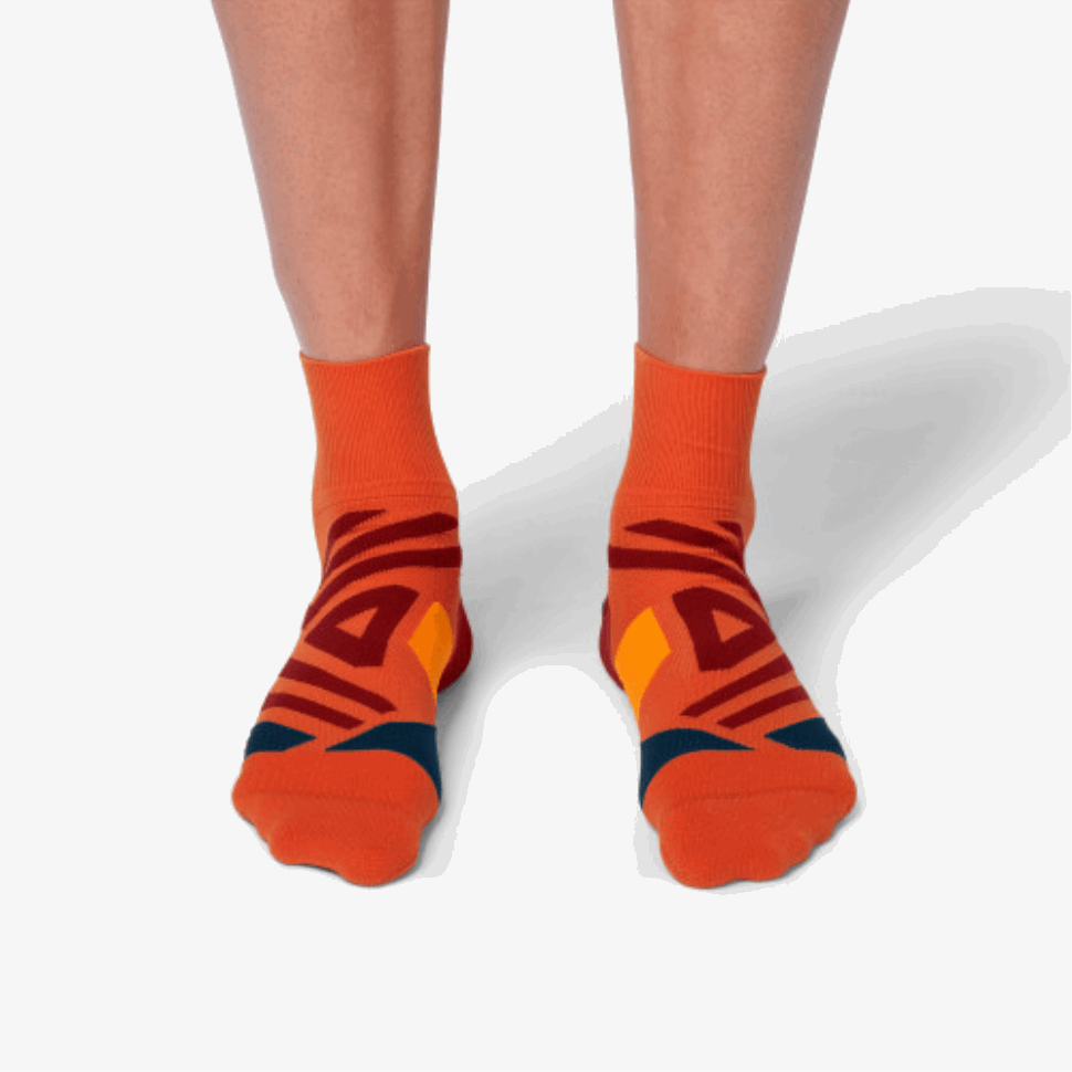 Mid Sock On Running Rust-Navy