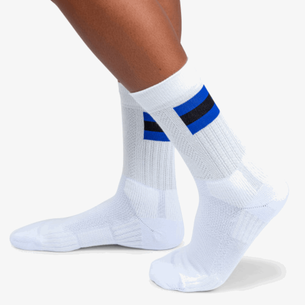 Tennis Sock On Running White-Indigo