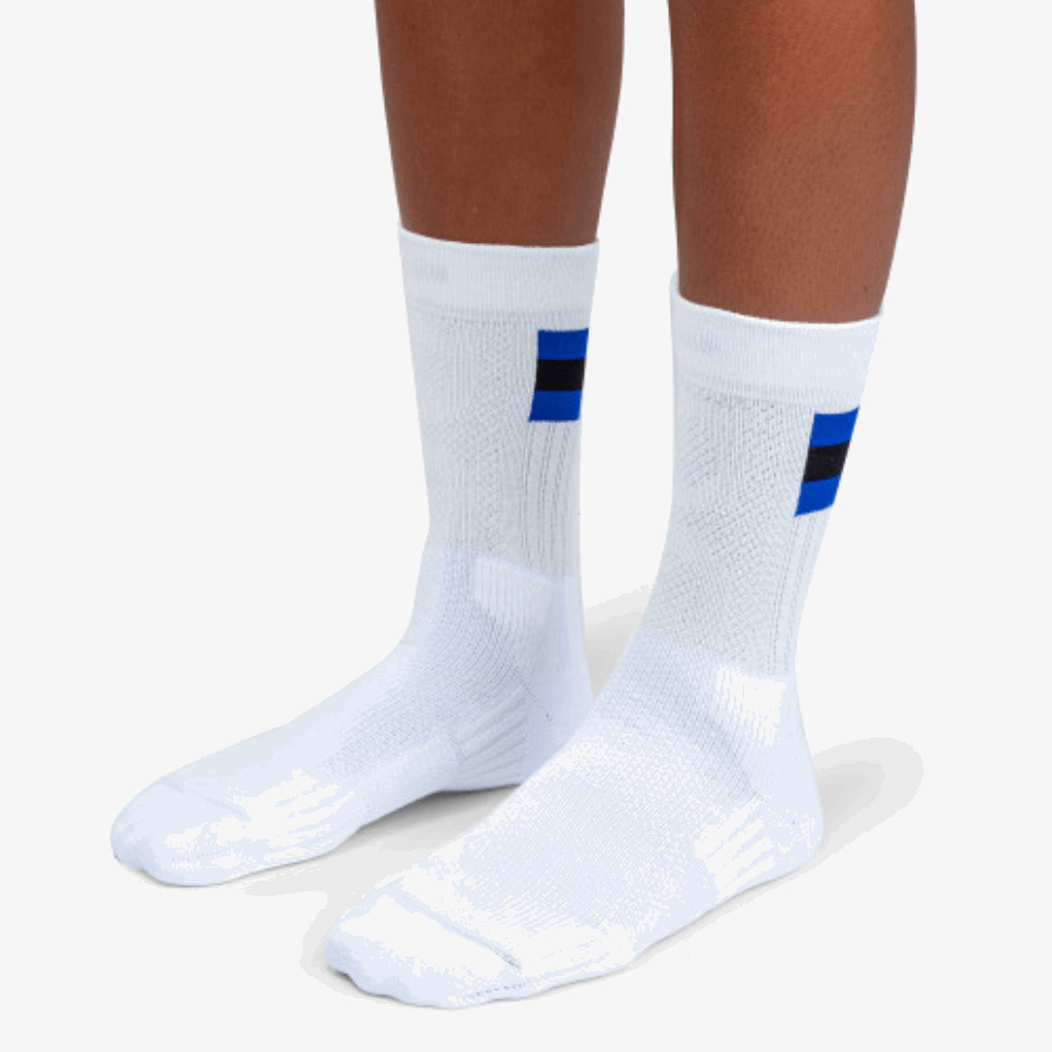 Tennis Sock On Running White-Indigo