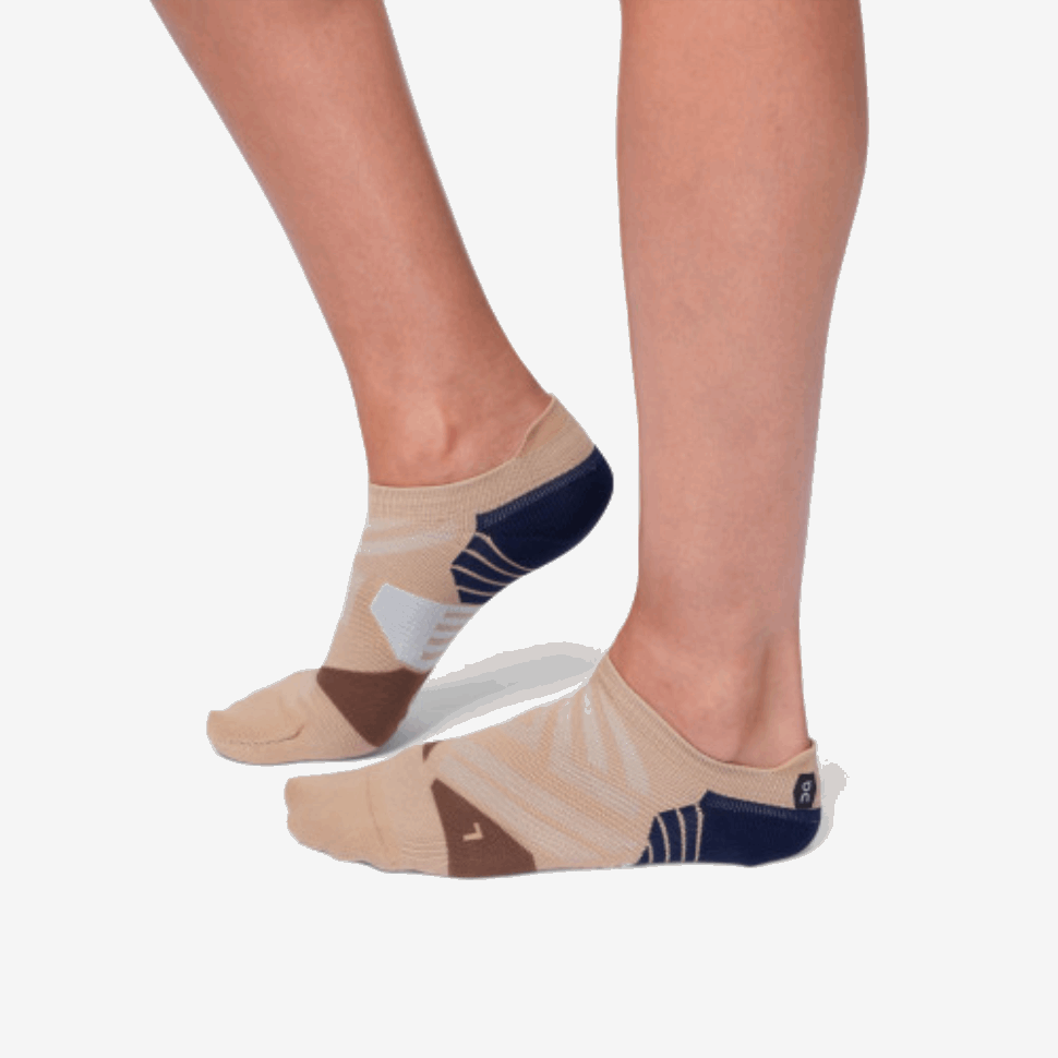 Low Sock On Running Rosebrown-Grey