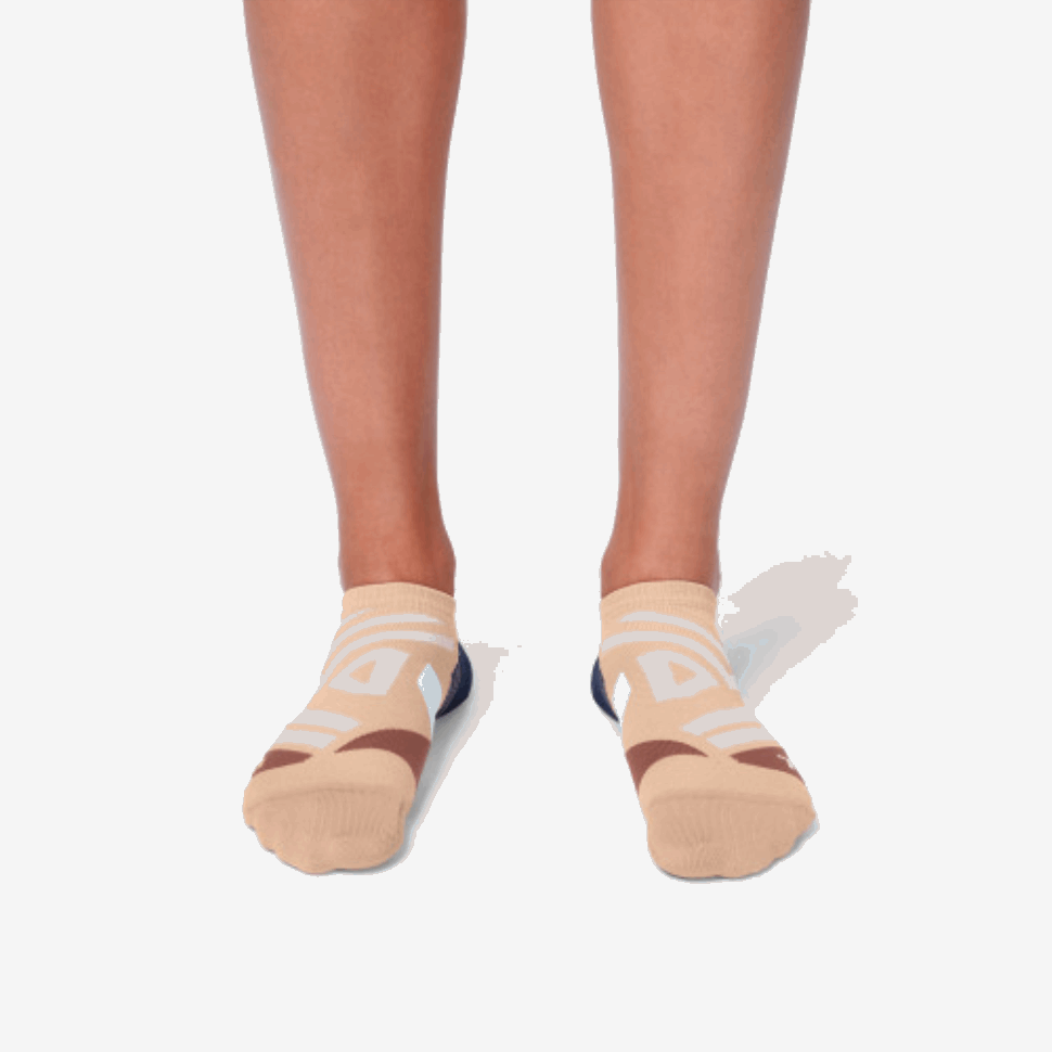 Low Sock On Running Rosebrown-Grey