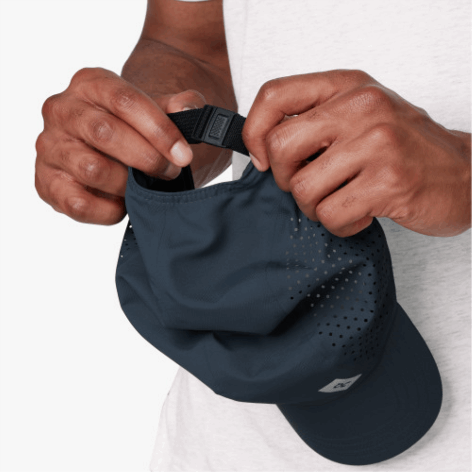 Lightweight Cap On Running Navy
