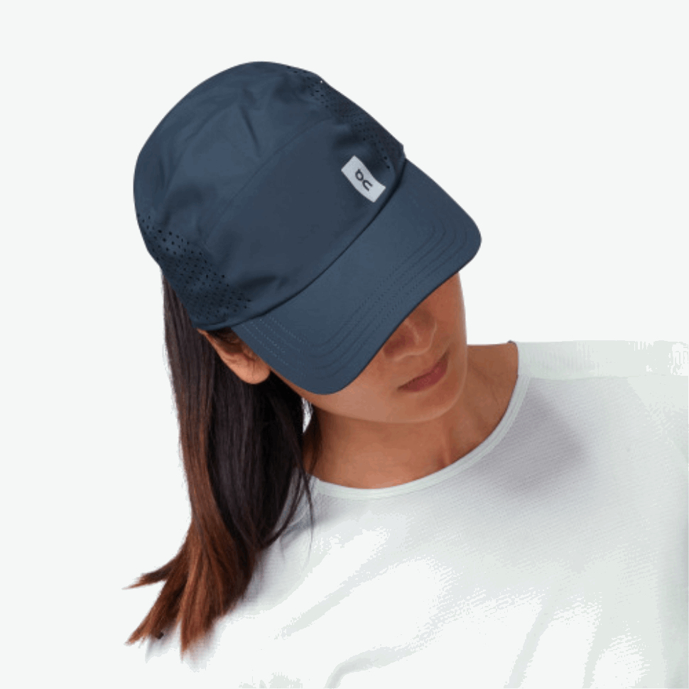 Lightweight Cap On Running Navy