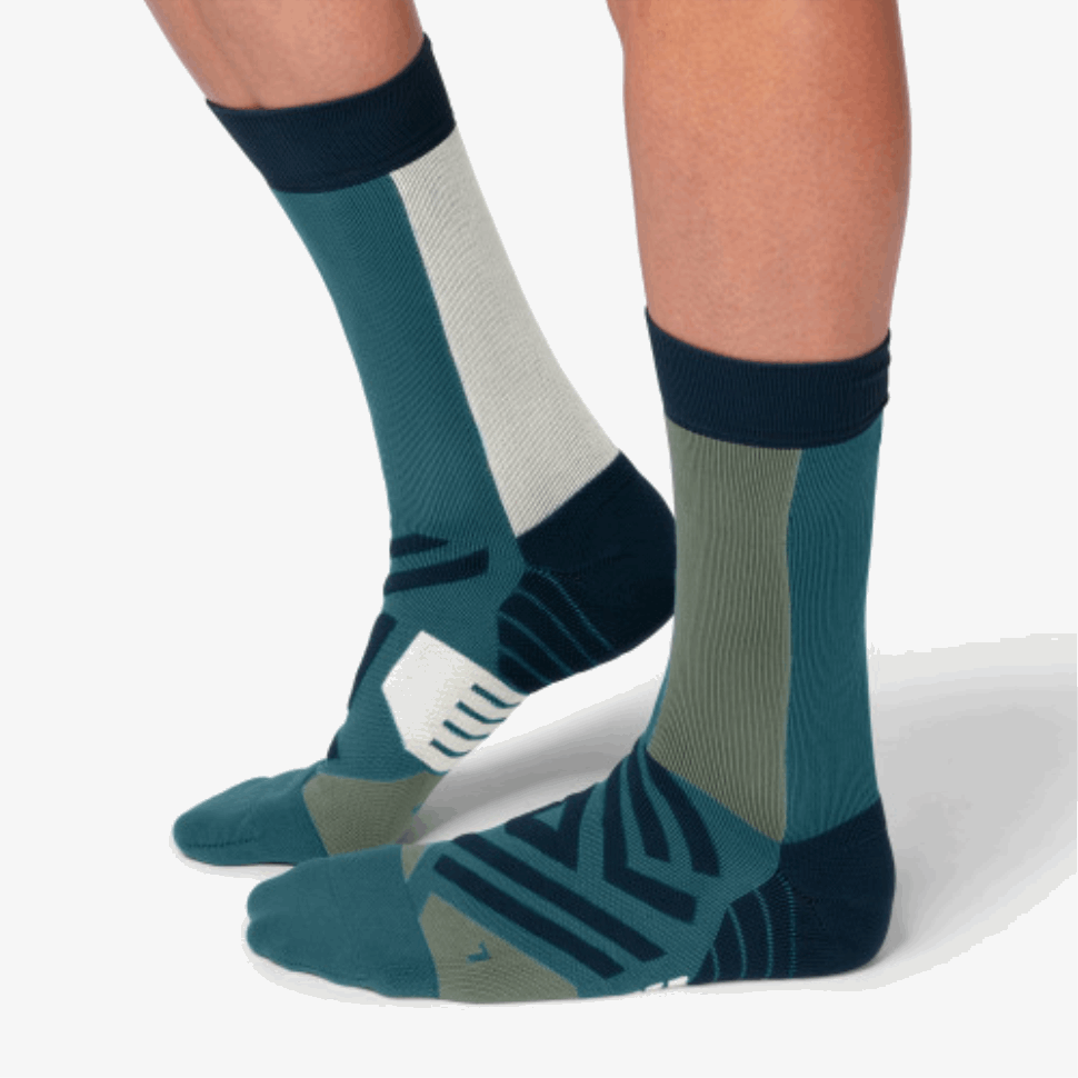 On Running High Sock Storm-Moss