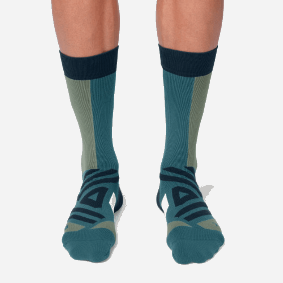 On Running High Sock Storm-Moss