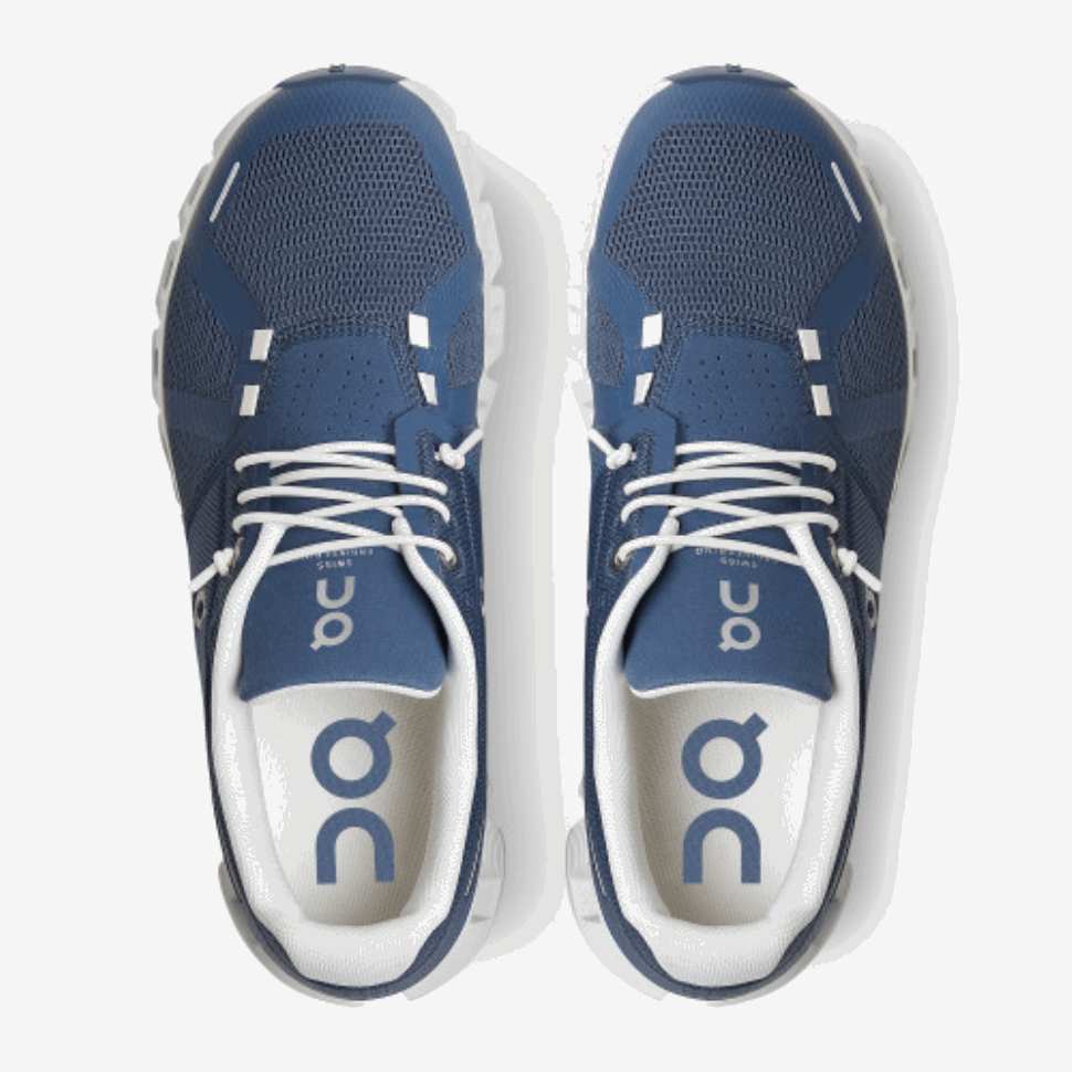 Cloud 5 Denim-White On Running