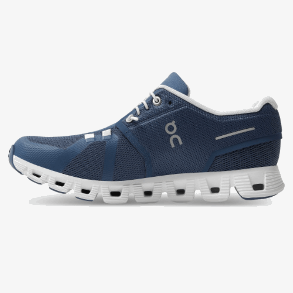 Cloud 5 Denim-White On Running