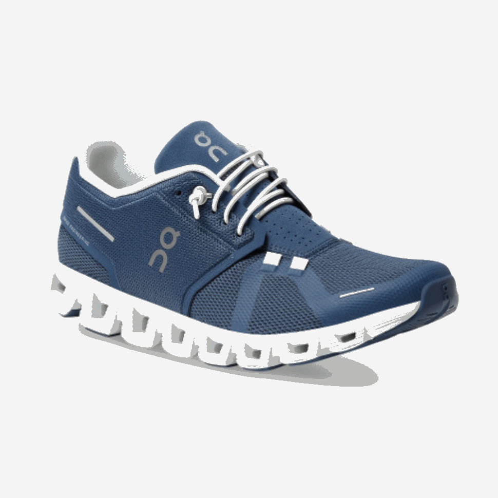 Cloud 5 Denim-White On Running