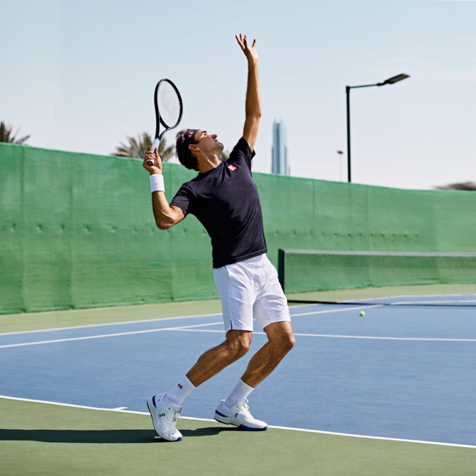 THE ROGER Pro White-Indigo On Running