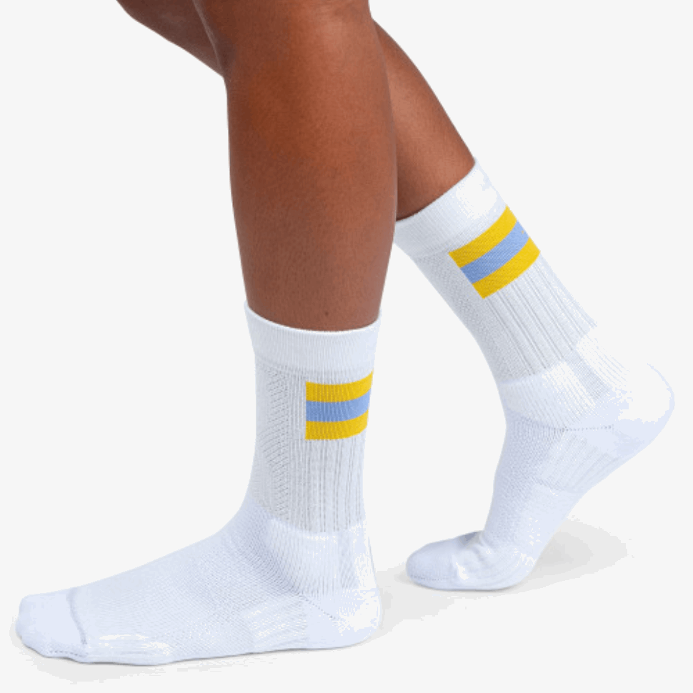 Tennis Sock On Running White-Mustard