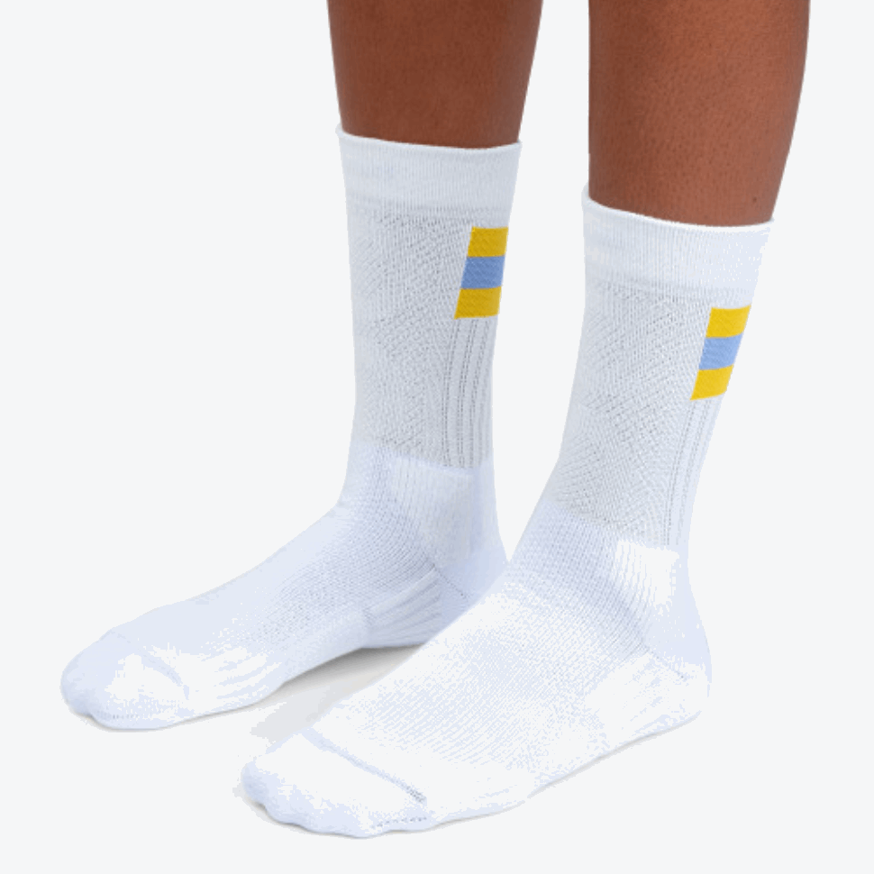 Tennis Sock On Running White-Mustard