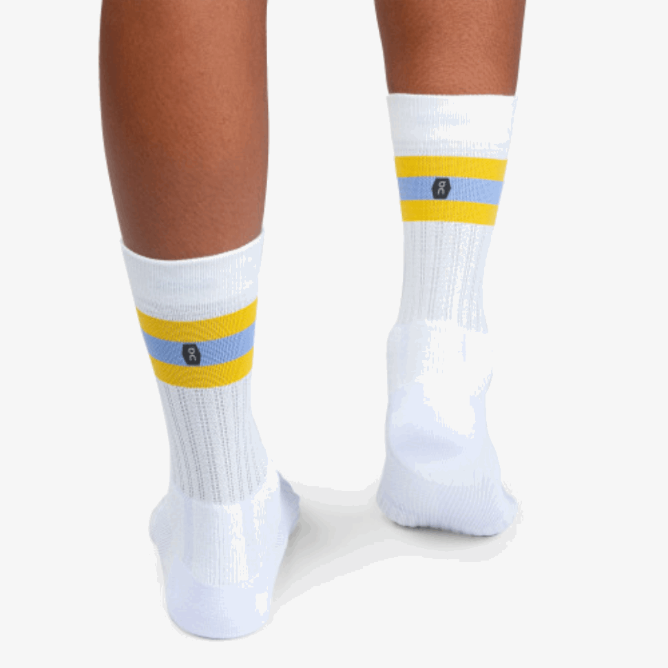 Tennis Sock On Running White-Mustard