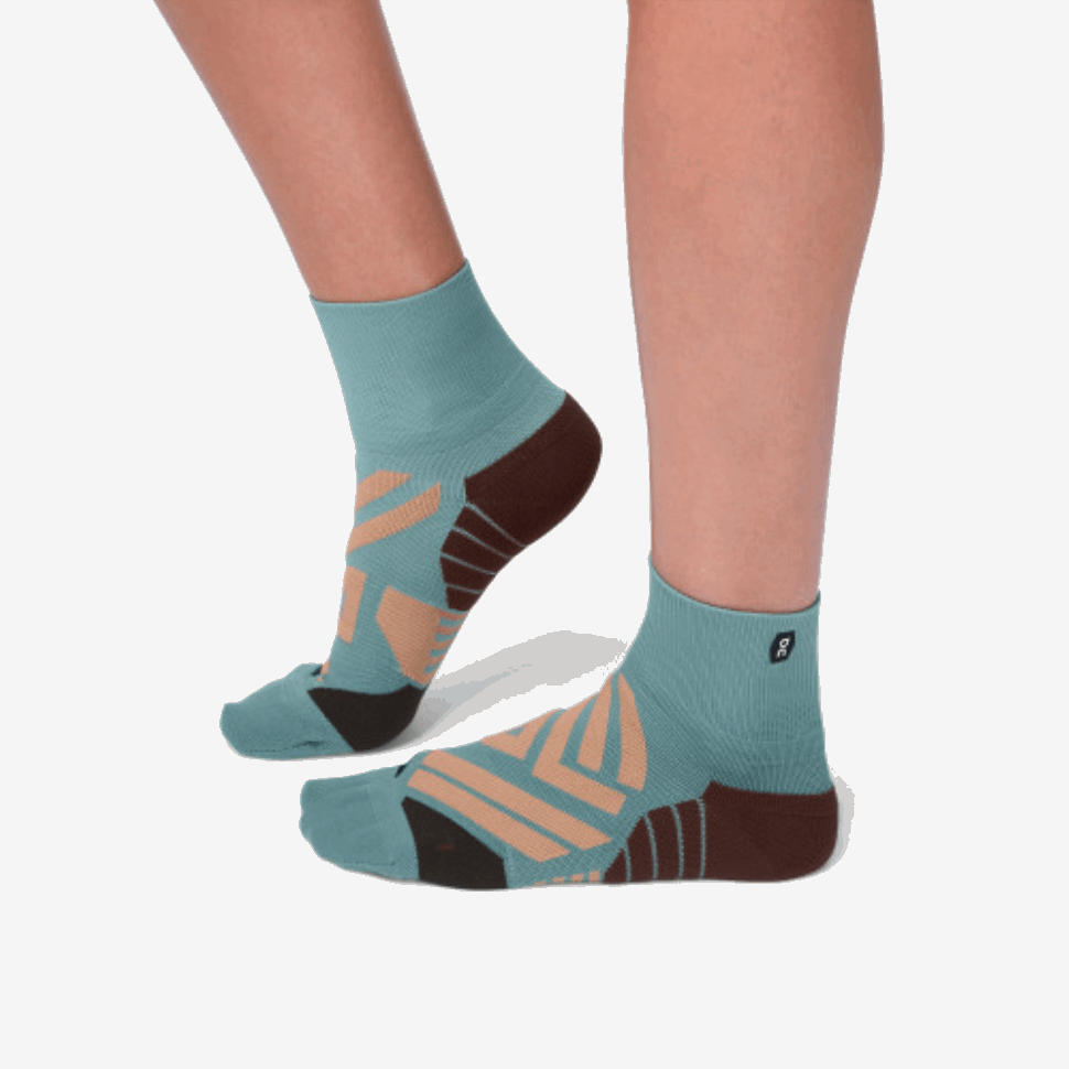 Mid Sock Sea-Rosebrown On Running