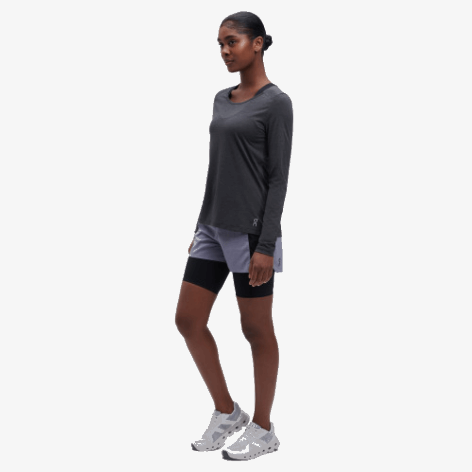 Active Shorts On Running Granite-Black