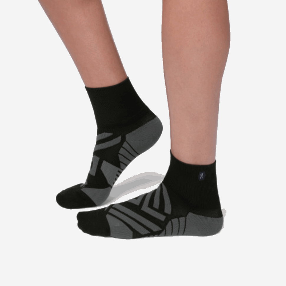 On Running Mid Sock Black-Shadow