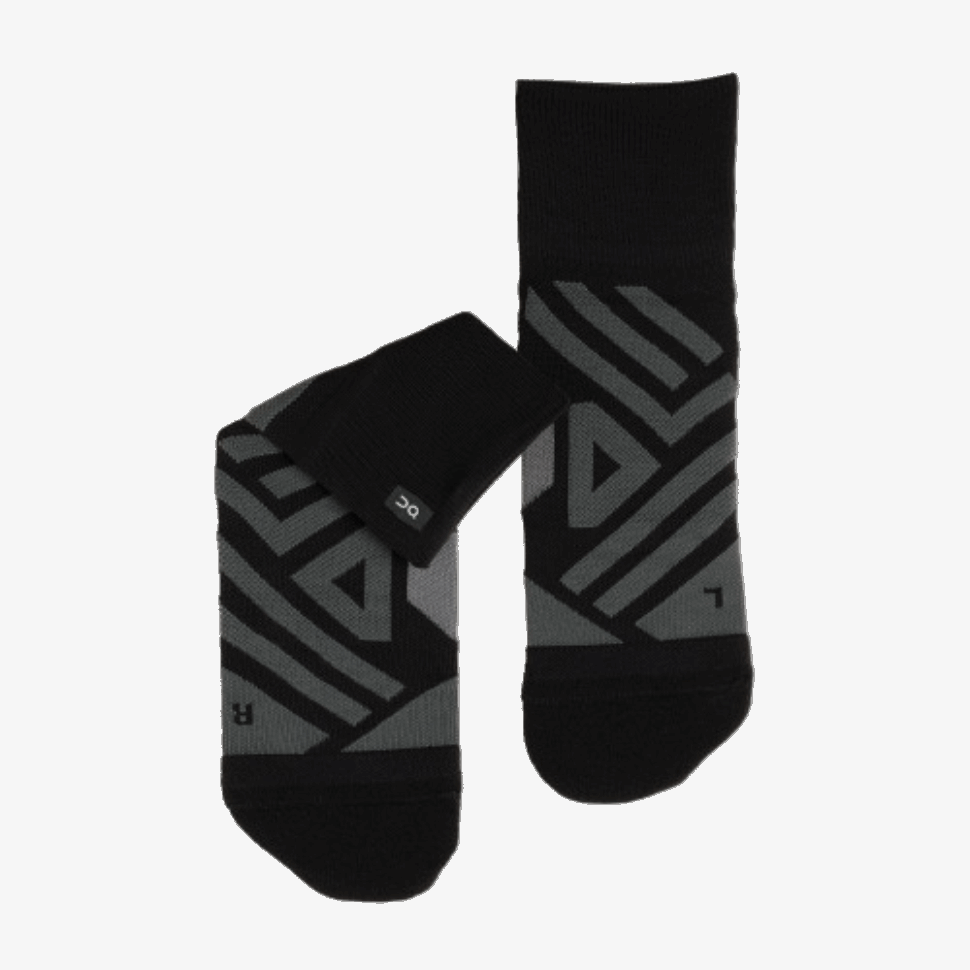 On Running Mid Sock Black-Shadow