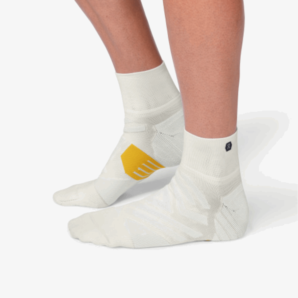 On Running Mid Sock White Ice