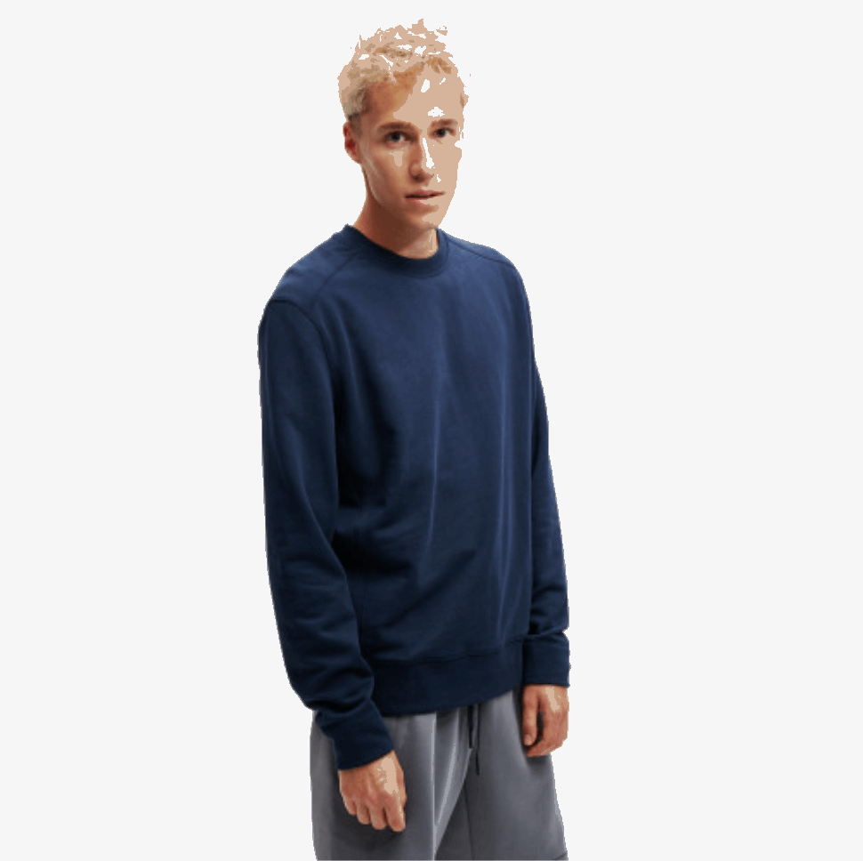 Crew Neck On Running Navy