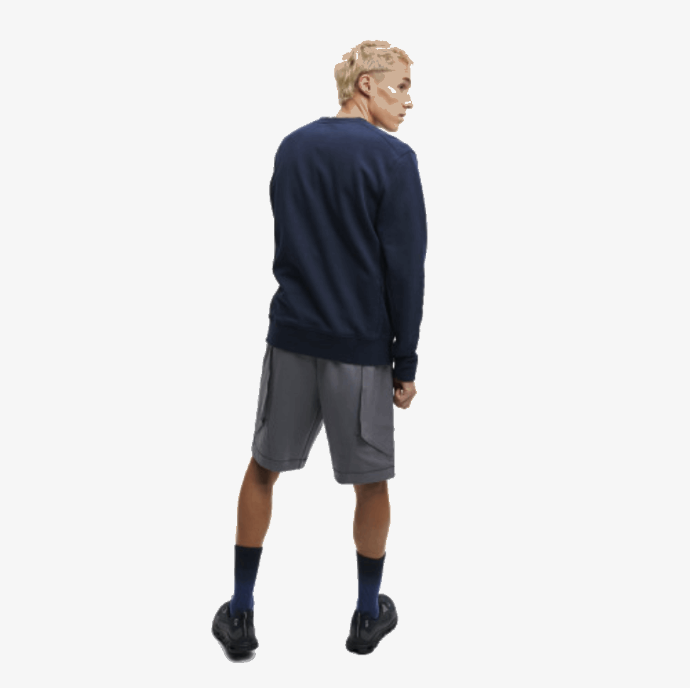 Crew Neck On Running Navy