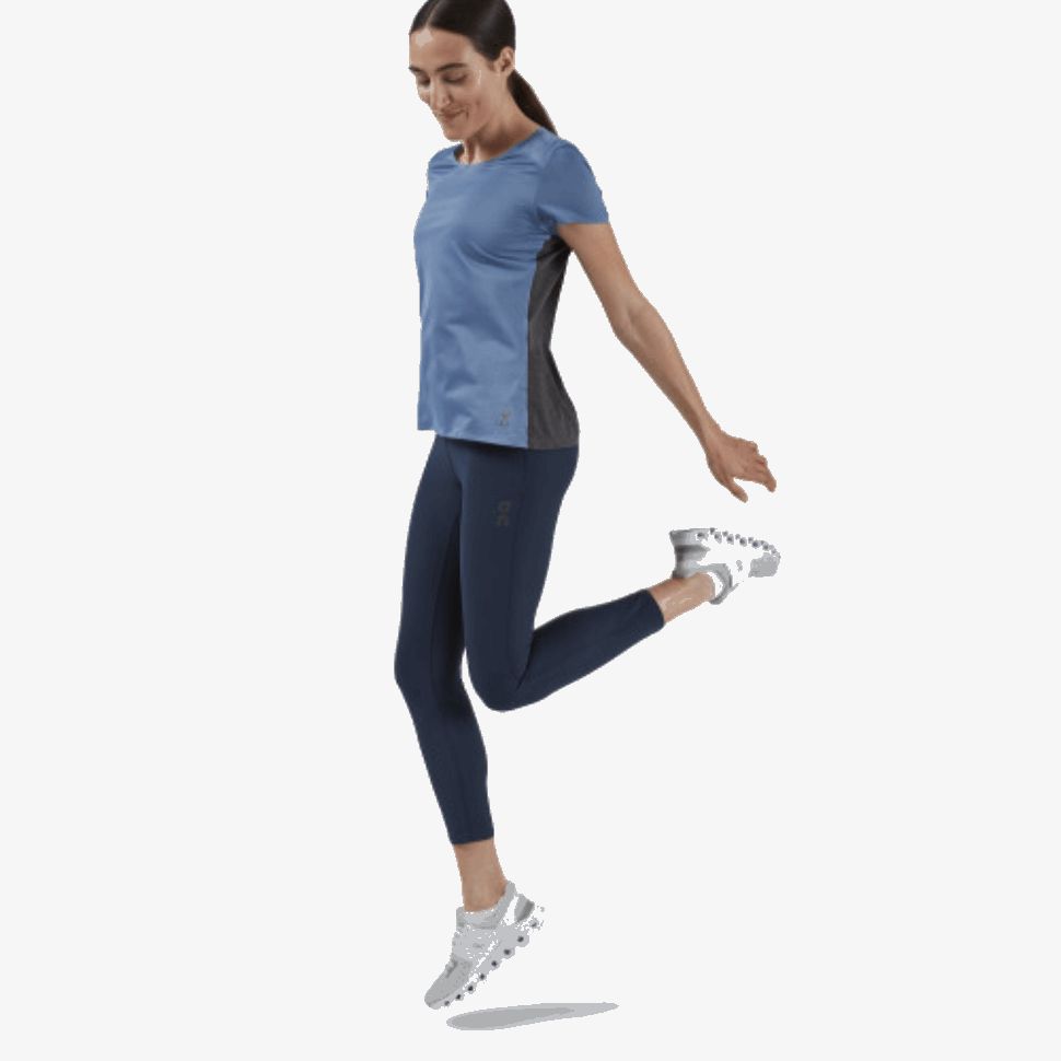 Performance-T Cerulean-Black On Running