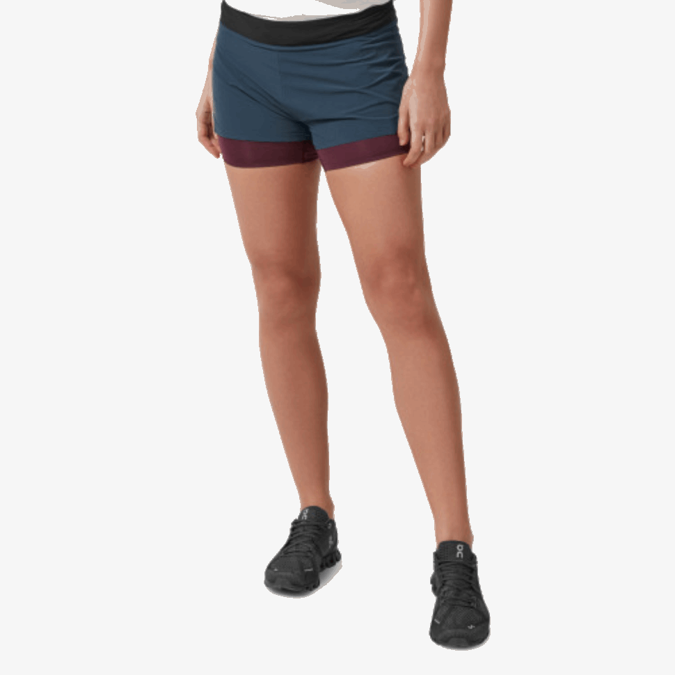 On Running Running Shorts Navy-Mulberry