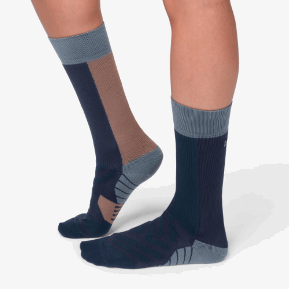 High Sock Navy-Grape On Running