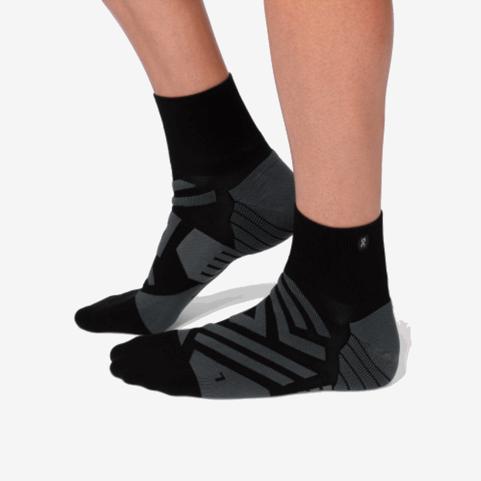 On Running Mid Sock Black Shadow