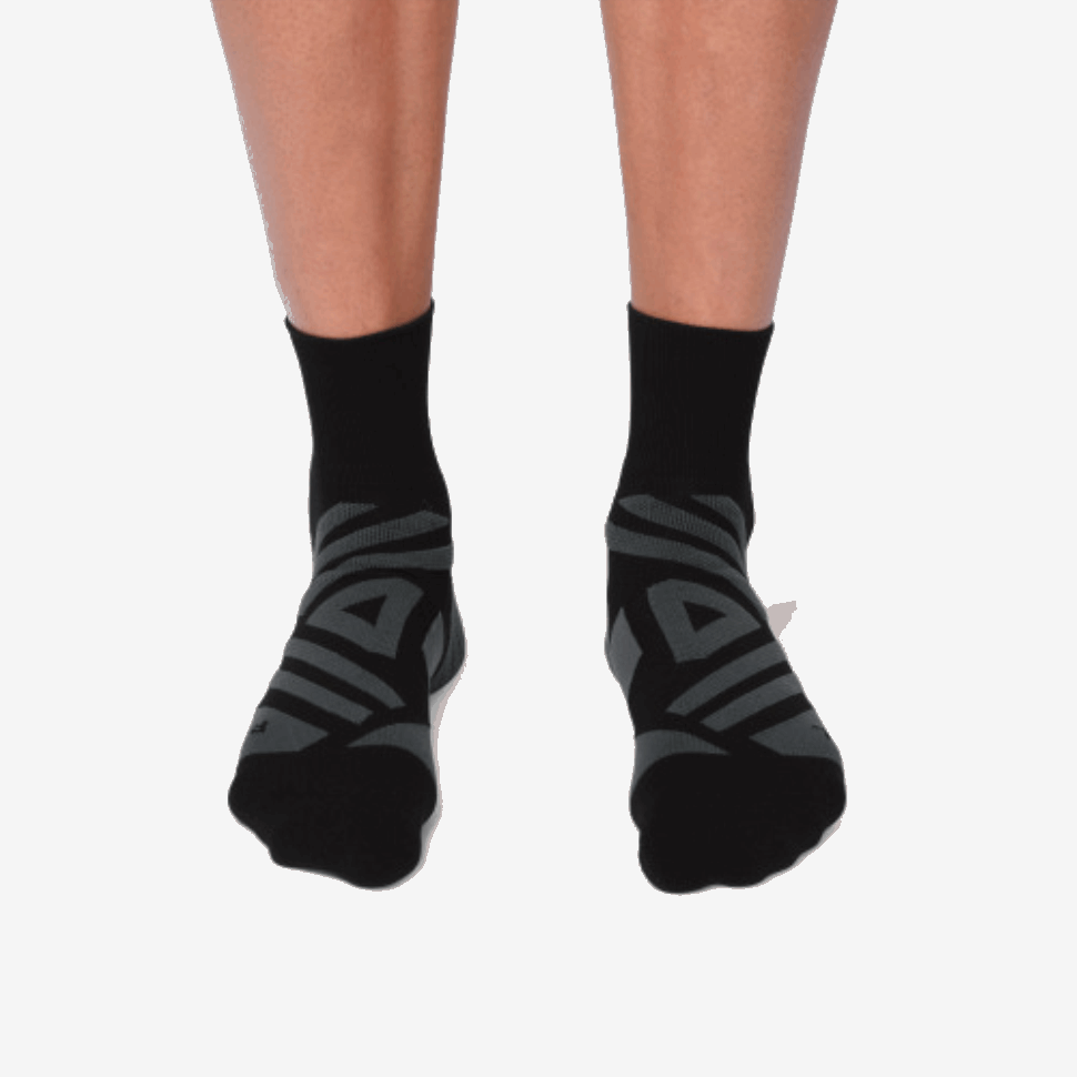 On Running Mid Sock Black Shadow