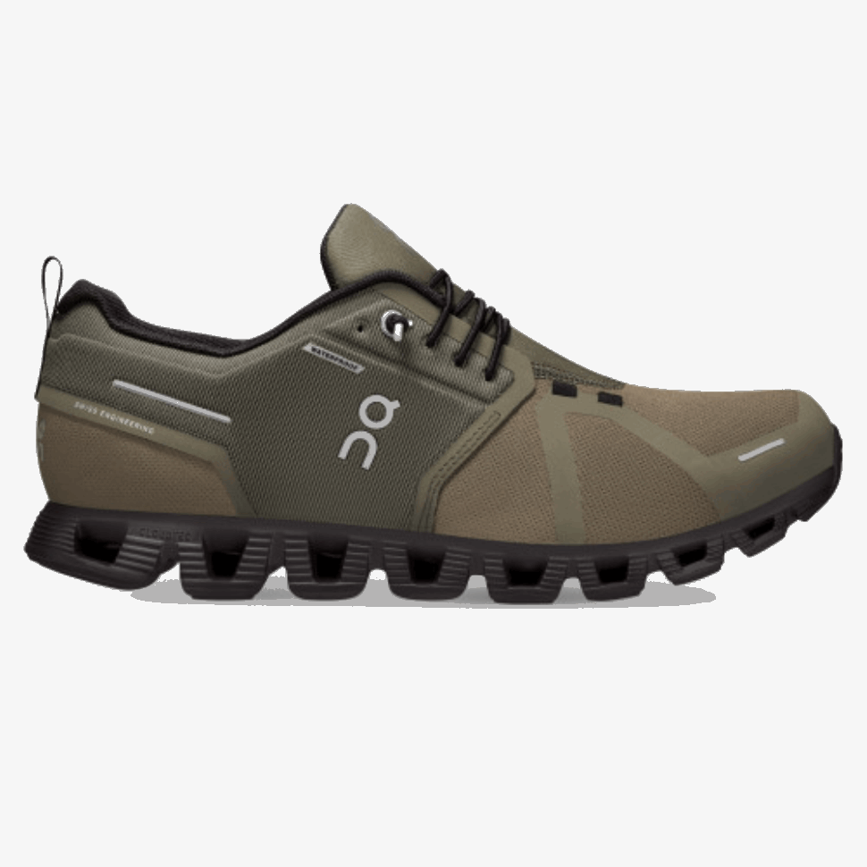 Cloud 5 Waterproof Olive Black On Running