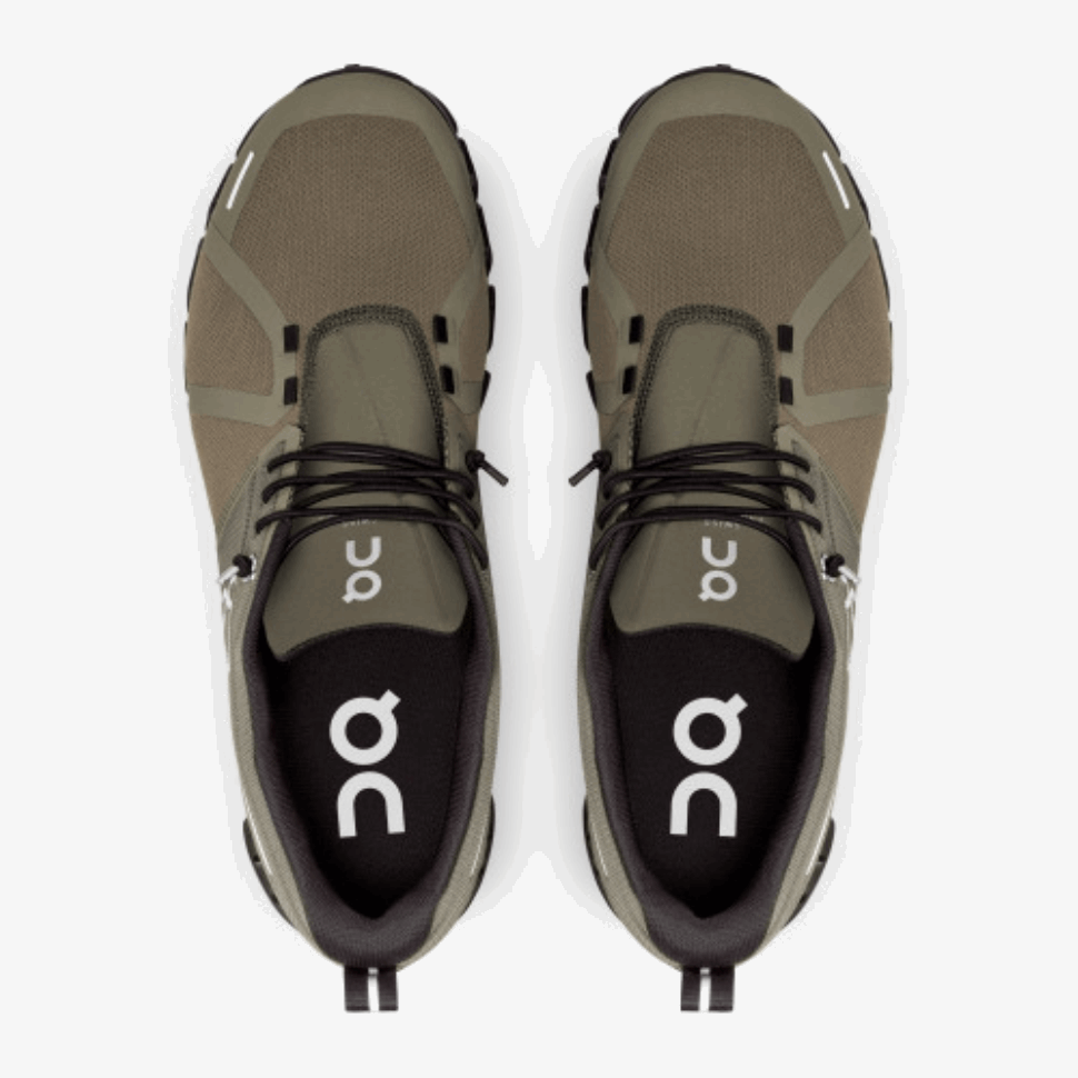 Cloud 5 Waterproof Olive Black On Running