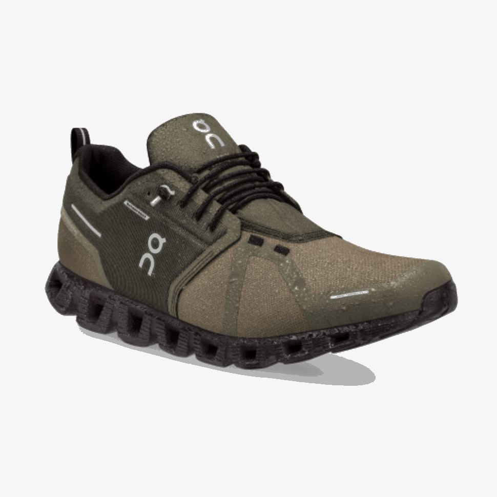 Cloud 5 Waterproof Olive Black On Running