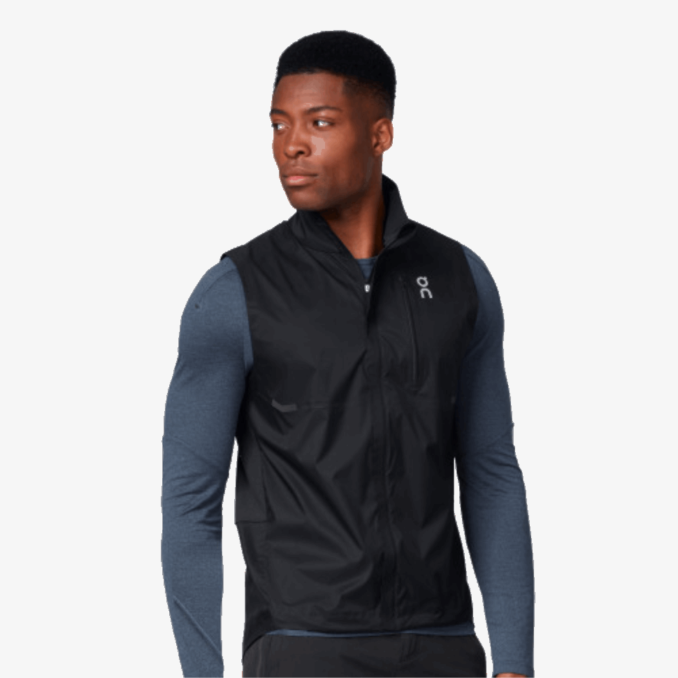 Weather Vest On Running Black