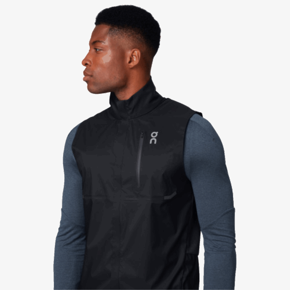 Weather Vest On Running Black