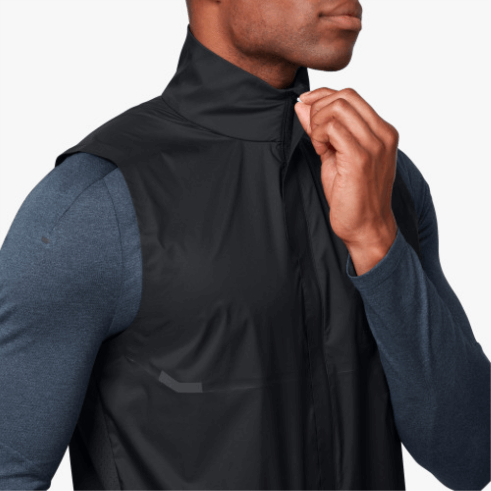 Weather Vest On Running Black