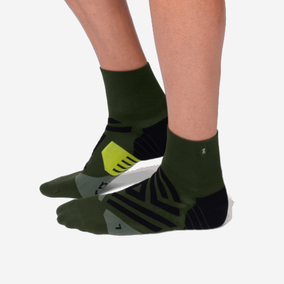 Mid Sock Jungle-Lime On Running