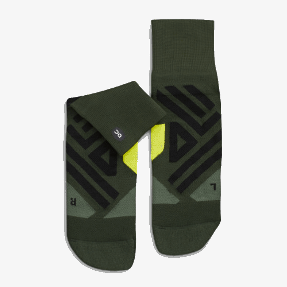 Mid Sock Jungle-Lime On Running