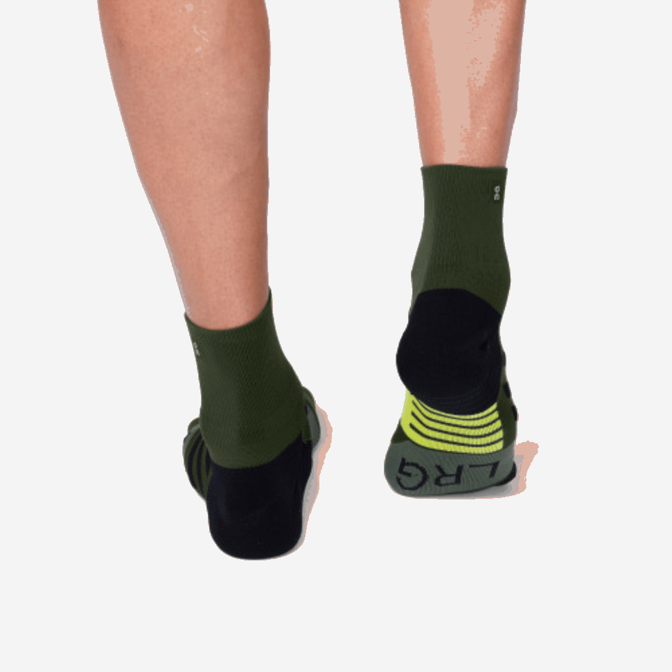 Mid Sock Jungle-Lime On Running