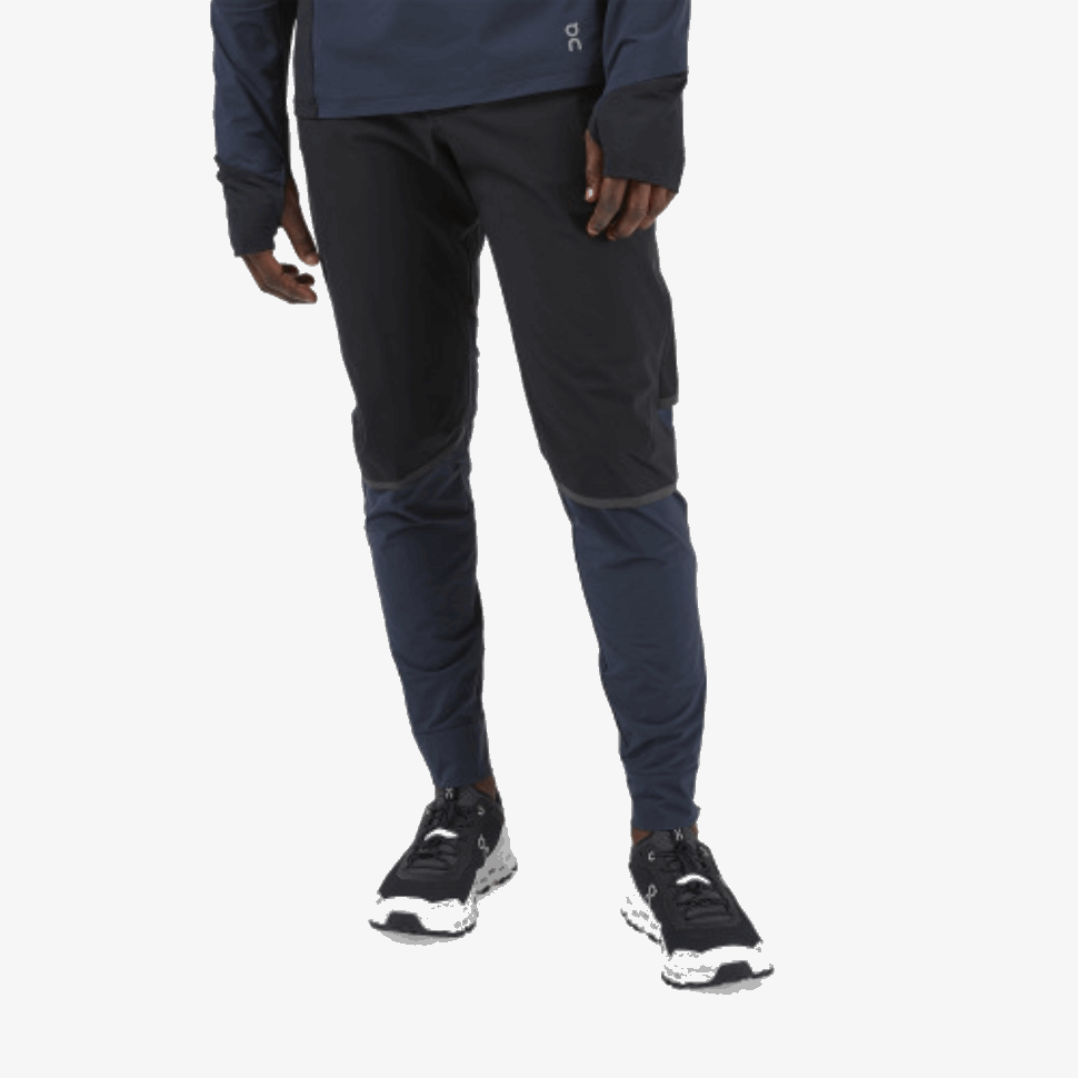 Waterproof Pants On Running Black-Navy