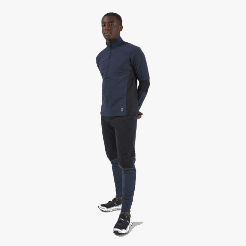 Waterproof Pants On Running Black-Navy