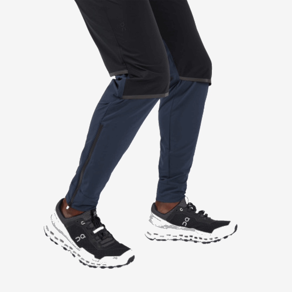 Waterproof Pants On Running Black-Navy