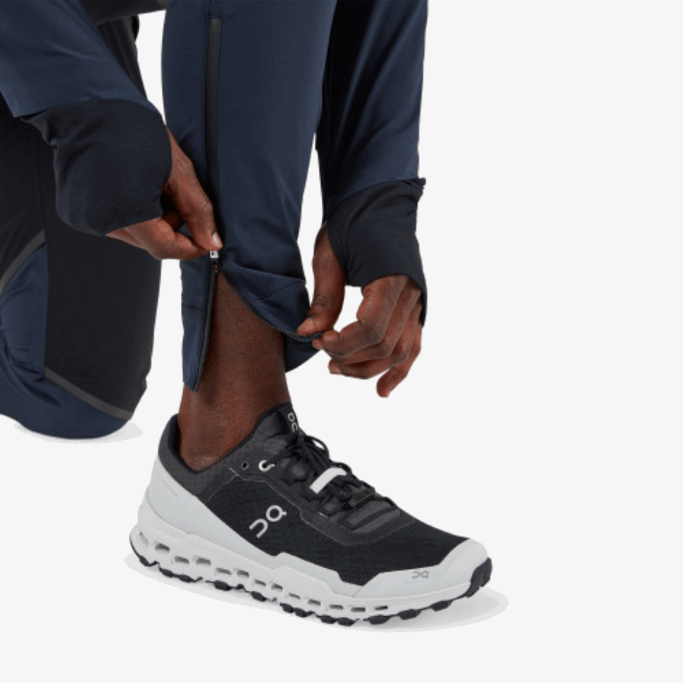 Waterproof Pants On Running Black-Navy