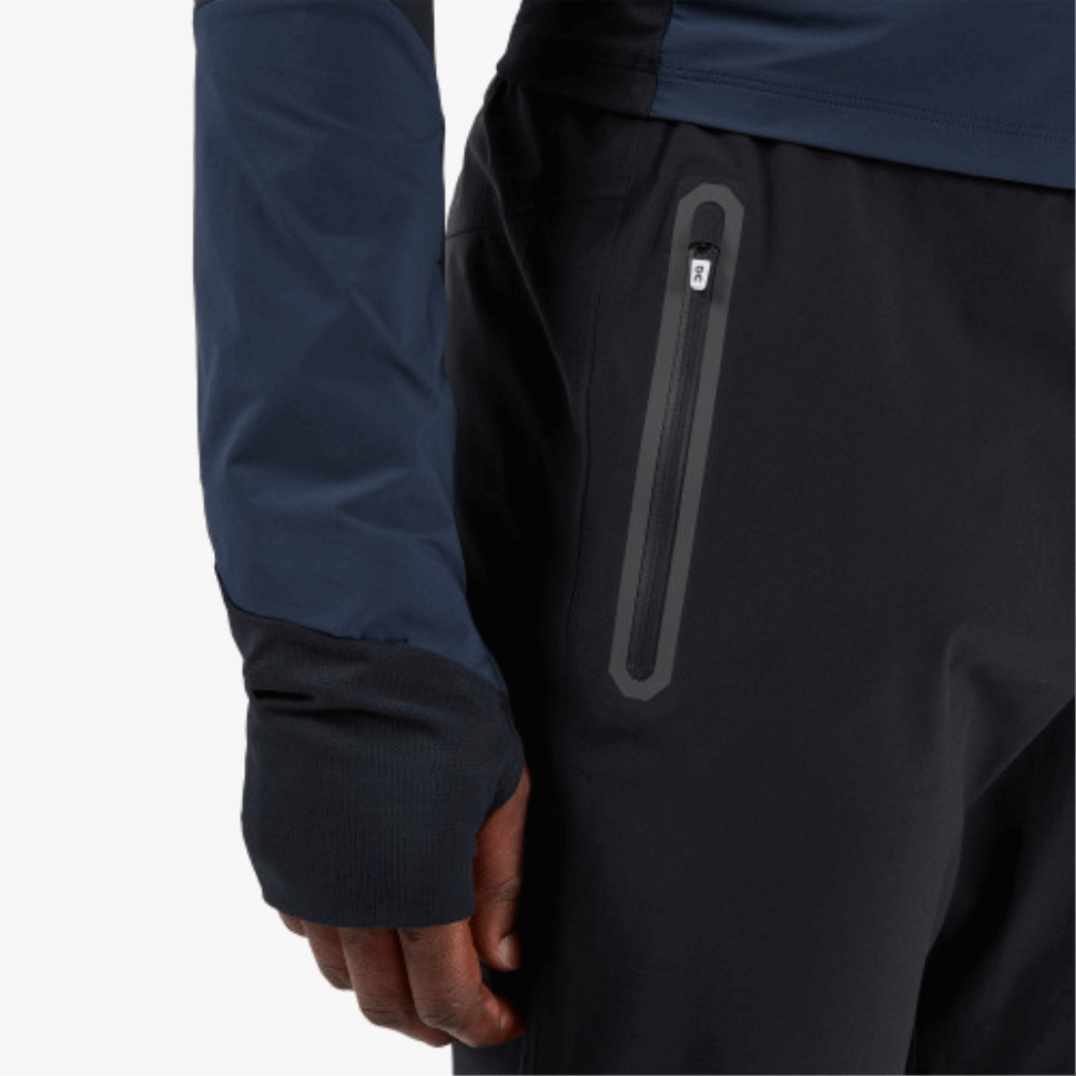 Waterproof Pants On Running Black-Navy