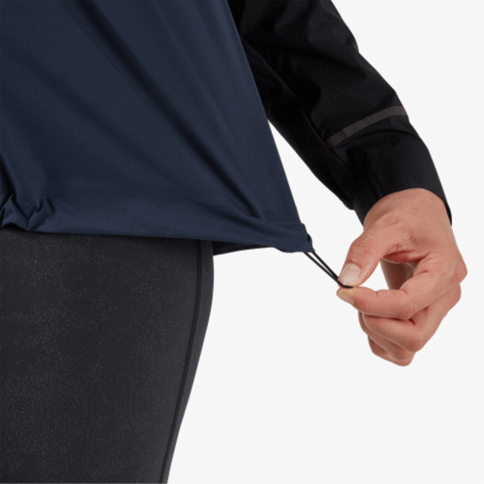 Weather Jacket On Running Black-Navy