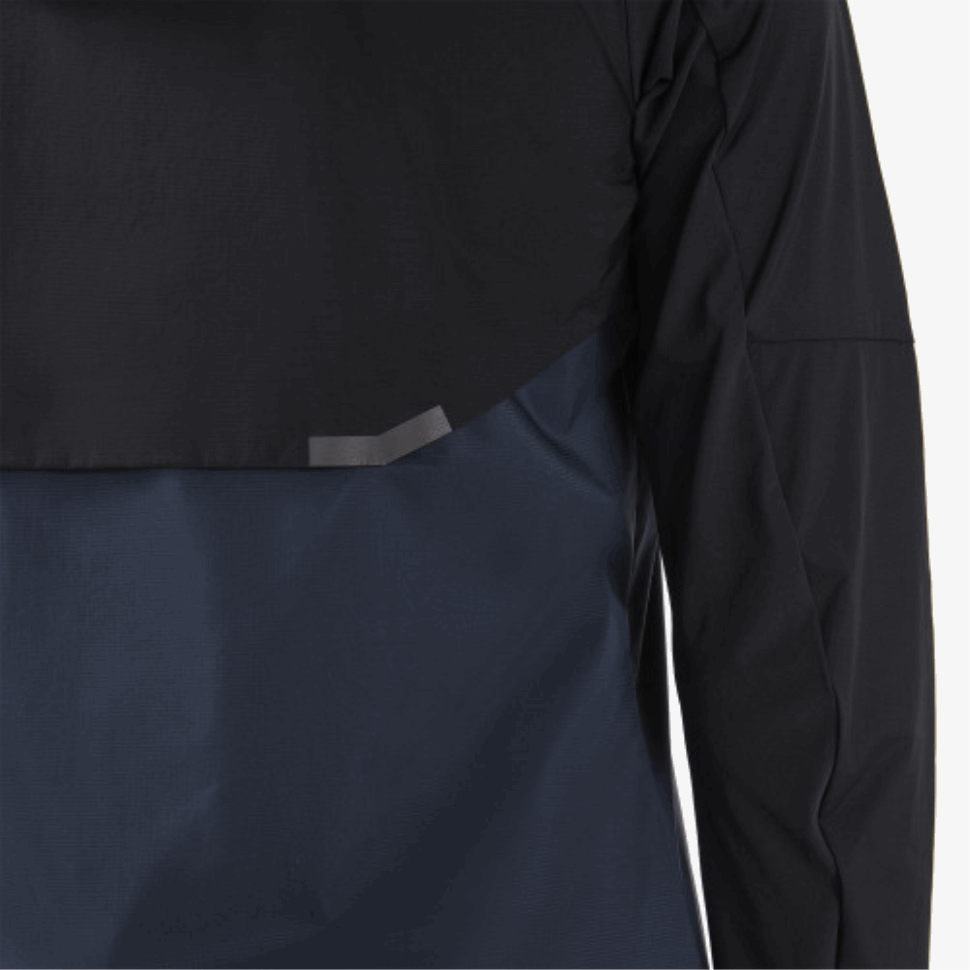 Weather Jacket On Running Black-Navy